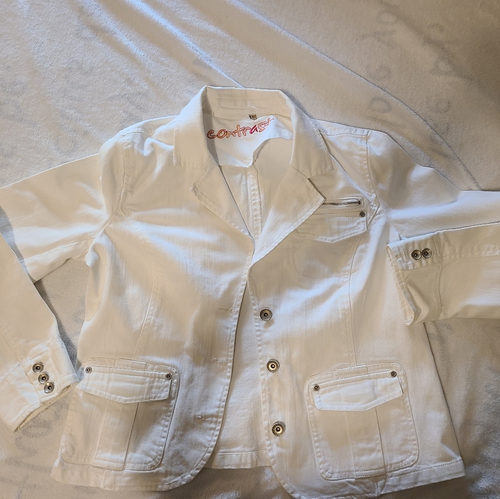 White denim jacket